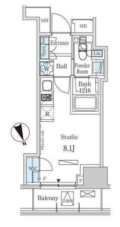 御成門駅 徒歩7分 12階の物件間取画像